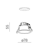 Minimalistyczna lampa wpustowa HOLLOW biała LED 6W 3000K IP44 do łazienki 38055-M930-FW-00-13