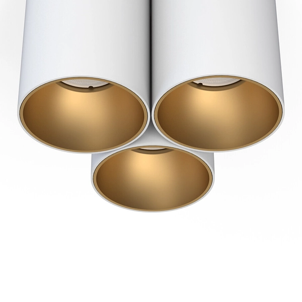 Natynkowe tuby potrójne Eye Tone 7666 plafon do jadalni biały