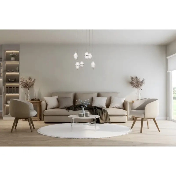 Lampa wisząca Fuente PND-34395-6-HBR LED 180W 3000K złoty przezroczysty
