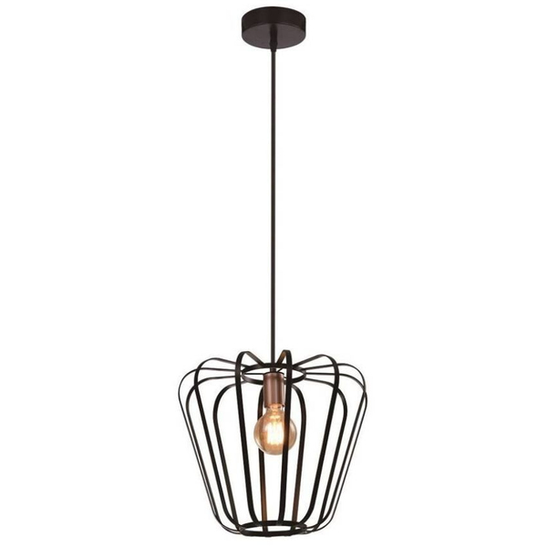 Wisząca lampa druciana Jonas 31-78483 Candellux klatka loft czarna