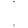 Kryształowa wisząca lampa Padri PND-40827-1-HBR-CL kula glamour złota