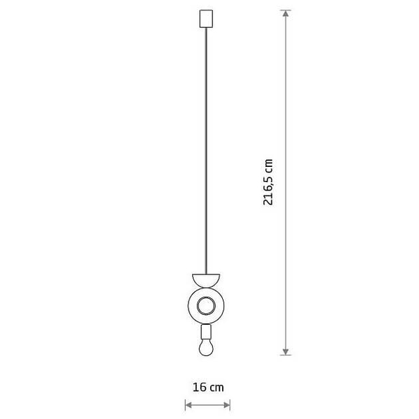 Lampa zawieszana do gabinetu Drops 11176 japandi okręgi drewniana czarna
