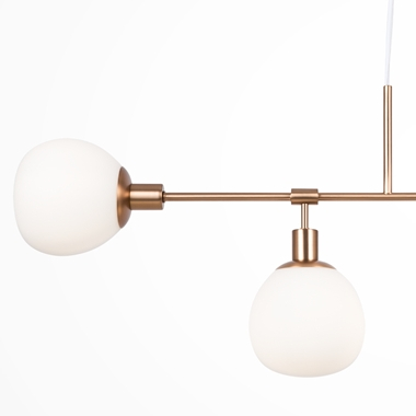 Modernistyczna LAMPA wisząca ERICH MOD221PL-05G Maytoni metalowa OPRAWA szklane kule ZWIS molekuły mosiądz