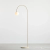 Skandynawska lampa podłogowa UNA 1116A9 łukowa kremowa