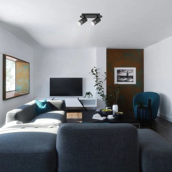 LAMPA sufitowa ZIRCON 5070 Rabalux regulowane reflektorki czarne