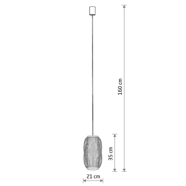 Lampa wisząca Puket 11160 pleciona lampion krata japandi bambusowa biała