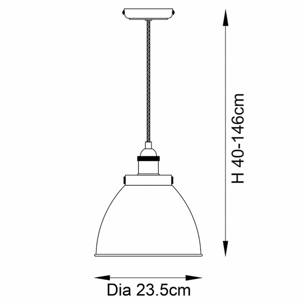 Jadalniana lampa wisząca Franklin 98750 Endon vintage cyna czarna