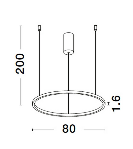 Lampa wisząca TOLUCA LE42781 Luces Exclusivas LED 48W 3000K do jadalni czarna