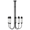 Wisząca lampa do kuchni Funsui FNB522R03 szklana drewniana czarna białe