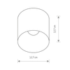 Spot LAMPA sufitowa HALO 8195 Nowodvorski metalowa OPRAWA tuba downlight biały