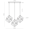 Lampa wisząca druciana Alambre 2699 TK Lighting industrialna czarna