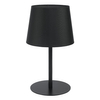 Biurkowa lampka z tkaniny Maja 2936 TK Lighting abażurowa metalowa czarna