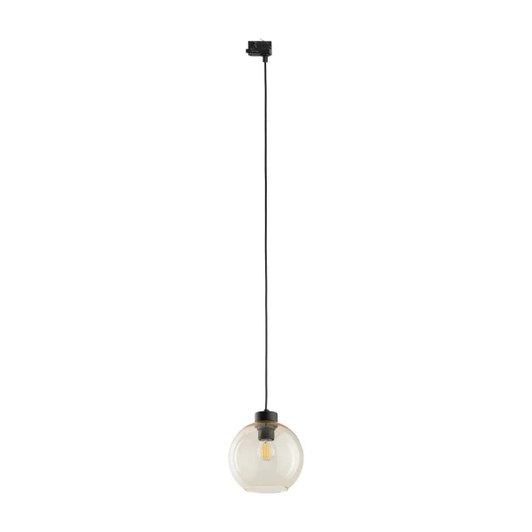 Wisząca lampa kula do szyny 3-fazowej TRACER CUBUS 10687 czarny bursztynowy