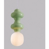 Ceramiczna lampa wisząca VILROSA LE44562 do kuchni zielona biała