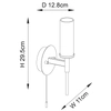 Lampa ścienna z włącznikiem Talo 96163 tuba metal mosiądz