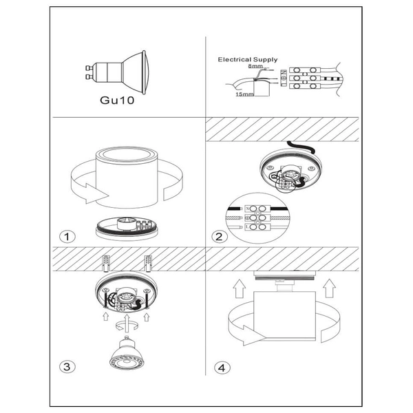 Downlight lampa zewnętrzna Aven 22962/01/31 biała tuba IP65 outdoor