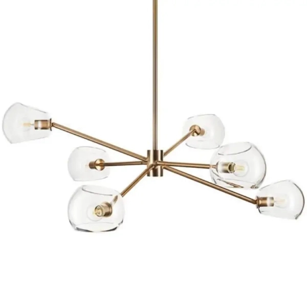 Lampa wisząca na korytarz Cosmic ST-8954-P6 Step przezroczysta złota