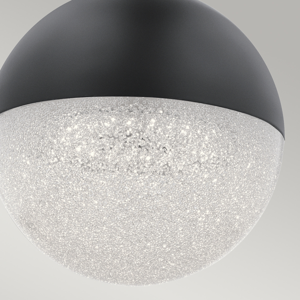 Wisząca lampa nad stół QN-MOONLIT-P-MBK kula czarna