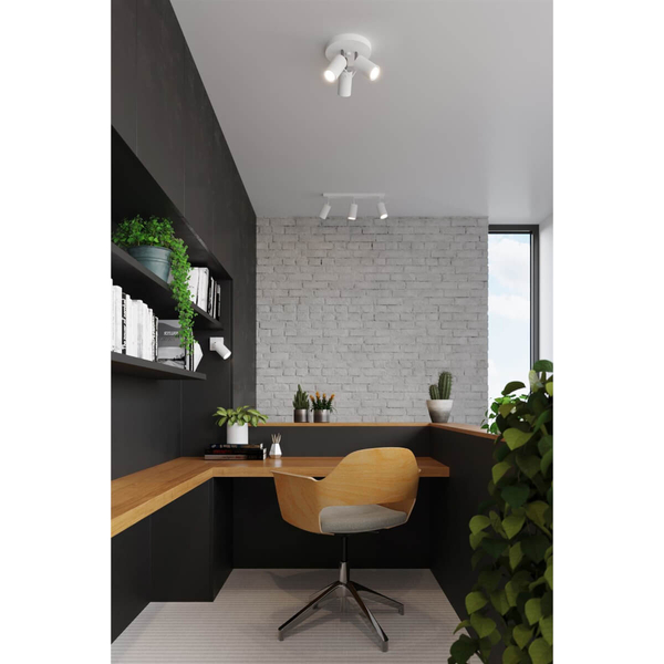 Ruchoma lampa sufitowa SL.1015 metalowe reflektorki białe