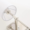 Klasyczna LAMPA ścienna DENVER W01987NI-WH Cosmolight abażurowy kinkiet do salonu nikiel