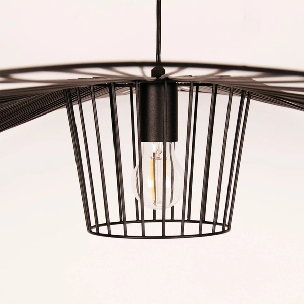 Druciana LAMPA wisząca KP-21 CZARNY Kaja industrialna OPRAWA metalowy zwis