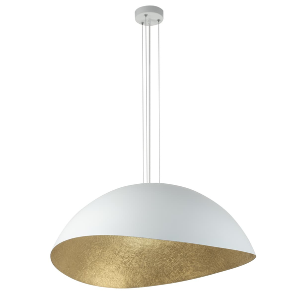 Lampa wisząca kopuła SOLARIS 40617 Sigma z żywicy biała złota