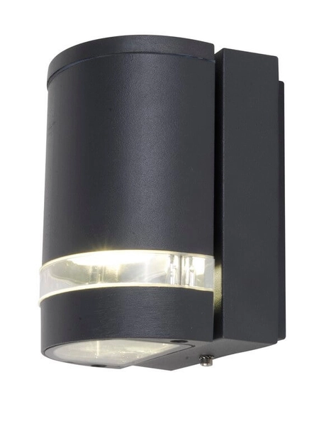 Zewnętrzna LAMPA ścienna FOCUS 5604101118 Lutec metalowa OPRAWA elewacyjny kinkiet tuba IP44 szara