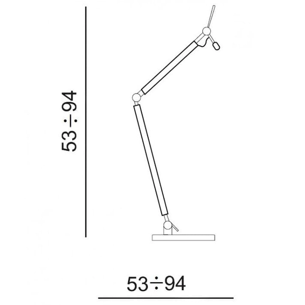 Lampka biurkowa Zyta AZ2307+AZ2598 Azzardo wysięgnik regulowany chrom szary