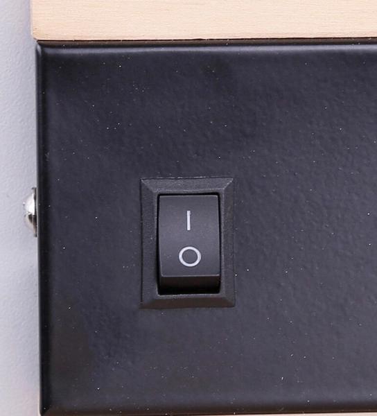 Sypialniany kinkiet Anet LED 4W półka port USB czarna drewno