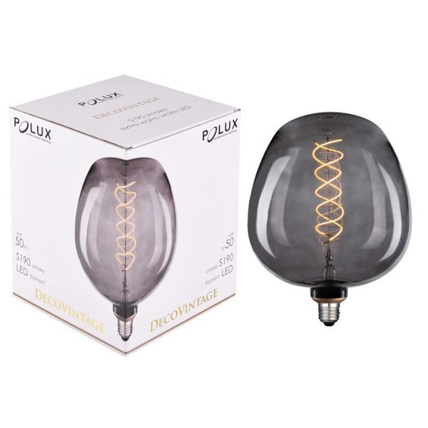 Dekoracyjna żarówka loftowa DecoVintage 317841 Polux S19 LED E27 bańka 4W 50lm 230V biała ciepła