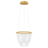 Owalna wisząca lampa ZARLINO LE45391 LED 20W 3000K złota