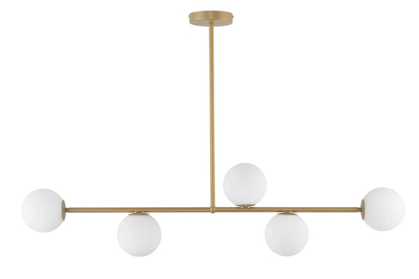 Loftowa LAMPA sufitowa GAMA 33334 Sigma modernistyczny plafon 5-płomienny molekuły złote