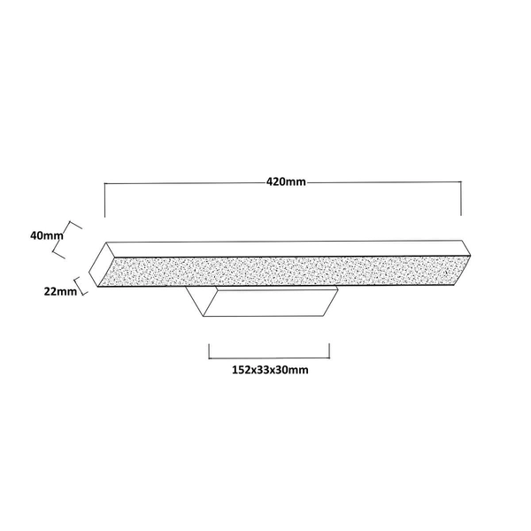 Lampa ścienna Aqua LP-987/1W S BK LED 12W 3000-6000K IP44 czarny