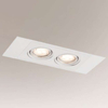 Wpust LAMPA sufitowa EBINO H 7320 Shilo prostokątna OPRAWA metalowy WPUST do zabudowy biały