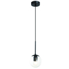 Wisząca LAMPA loftowa Bao Nero I Claro Orlicki Design szklana OPRAWA zwis kula ball przezroczysta czarna