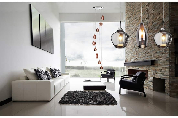 Kaskadowa lampa wisząca Amber Milano AZ4014 Azzardo mosiądz