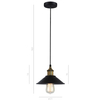 LAMPA wisząca KERMIO MDM-2318/1S Italux metalowa OPRAWA industrialny ZWIS okrągły czarny