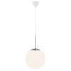 Lampa wisząca salonowa CAFE 39573001 szklana kula biały srebrny
