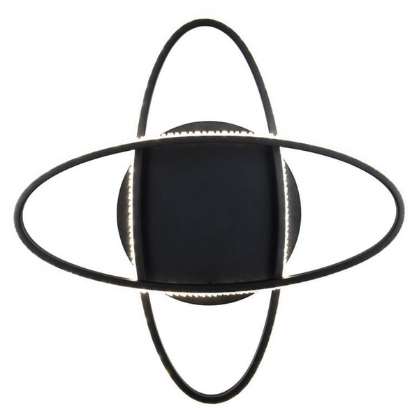 Metalowa lampa sufitowa Lane R67802132 pierścienie czarny