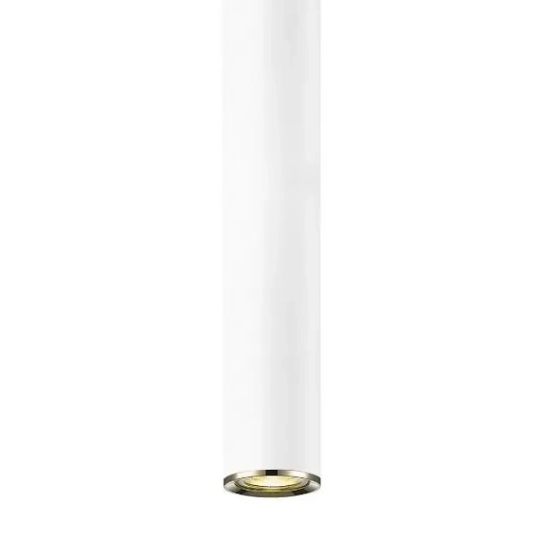 Sufitowa lampa tuba Loya C0461-01D-A0SB Zumaline do salonu spot biały