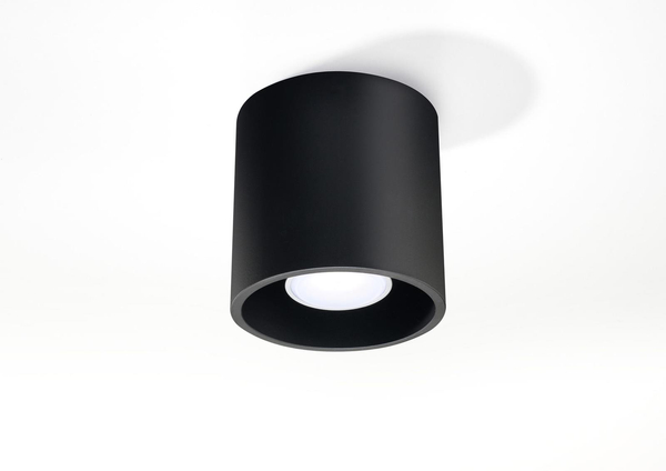 Sufitowa lampa downlight SL.0016 metalowa tuba czarna OUTLET