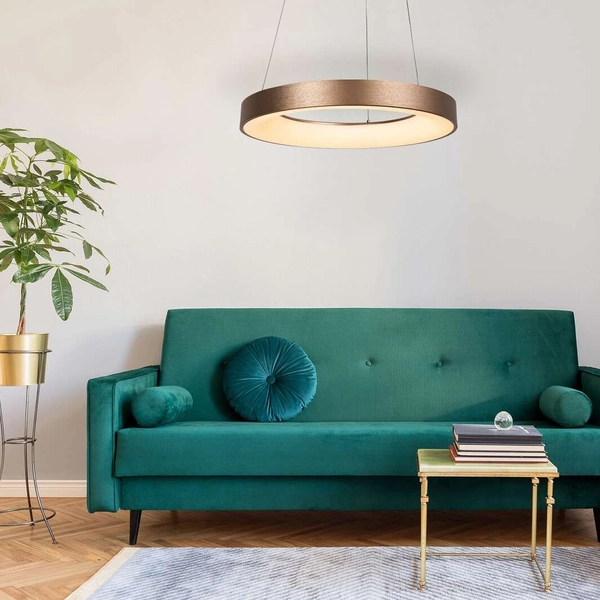 LAMPA wisząca CARMELLA 5055 Rabalux metalowa OPRAWA zwis LED 80W 4000K pierścień ring okrągły złoty