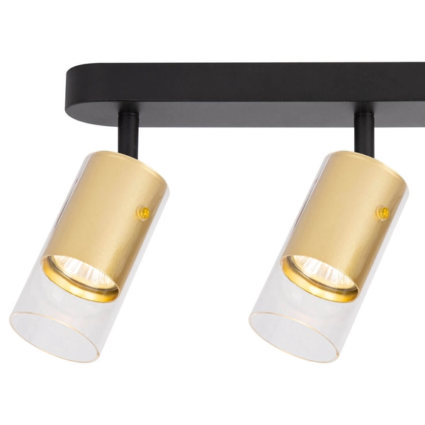 Potrójna lampa nasufitowa Ricky ML0692 Milagro regulowana złoty czarny