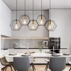 Wisząca lampa na listwie Honey ABIGALI-LWH-5XE27 plaster miodu czarna