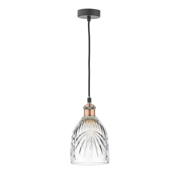 Szklana lampa wisząca MOTIF MOT6508 przezroczysty srebrny