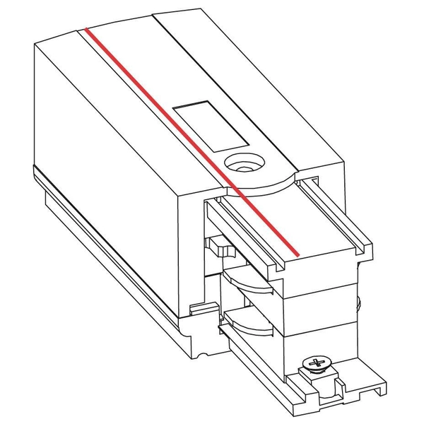 Zasilanie końcowe szynoprzewodu CTLS POWER END CAP 8713 Nowodvorski uziemienie prawe do 3-fazowej szyny natynkowej czarne