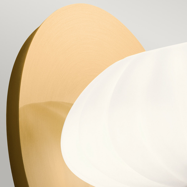 Szklana lampa ścienna Pim QN-PIM1-FXG do sypialni IP44 biała złota