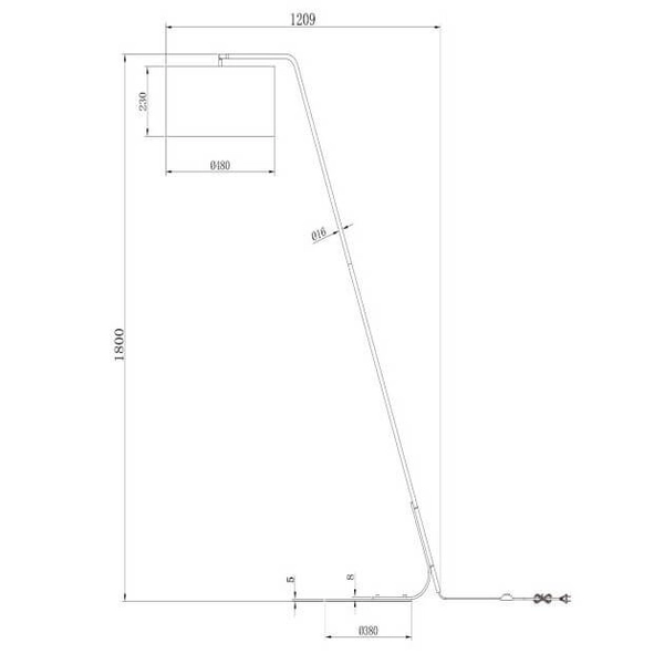 Podłogowa lampa abażurowa KELSO 44719/81/30 metalowa czarna