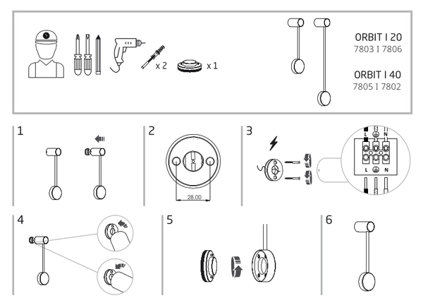 Ścienna LAMPA loftowa ORBIT 7803 Nowodvorski sufitowy plafon do sypialni stick biały