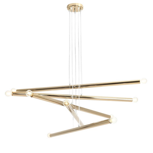 Lampa wisząca TUBO 1072M30 Aldex loftowa kaskada metalowe tuby złote